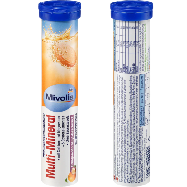 Mivolis Multi-Mineral أقراص ميفوليس متعددة المعادن فوارة 20 حبة، 82 جرام