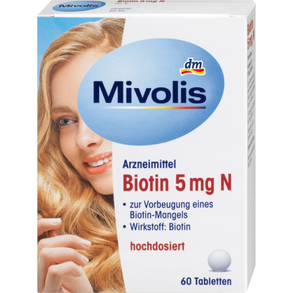 Biotin 5 mg N جمالك من الداخل لشعر قوي، بشرة مشرقة وأظافر صحية