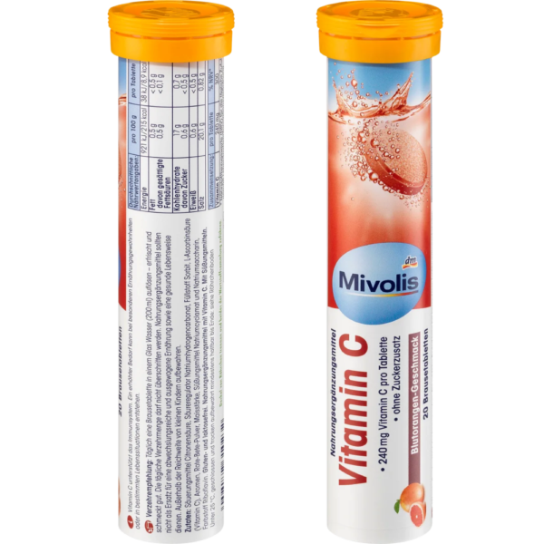 Mivolis Vitamin C أقراص فوارة فيتامين س 20 قرص 82 جرام