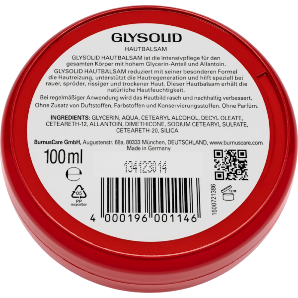 ⁦Glysolid Pflegecreme Hautbalsam, 100 ml بلسم العناية بالبشرة "جليسوليد" - 100 مل⁩ - الصورة ⁦2⁩