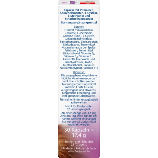 ⁦Doppelherz Haar Intensiv + Biotin كبسولات تقوية الشعر المكثفة مع البيوتين - 30 كبسولة (17.4 جم)⁩ - الصورة ⁦3⁩