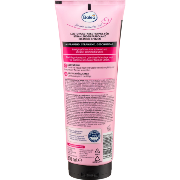 ⁦Balea PROFESSIONAL Shampoo Glossy Color  شامبو لمعان اللون - 250 مل⁩ - الصورة ⁦3⁩