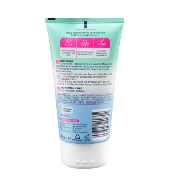 ⁦Balea Reinigung, Peeling & Maske 3in1 hautrein غسول، مقشر وقناع 3 في 1 لتنقية البشرة - 150 مل⁩ - الصورة ⁦2⁩