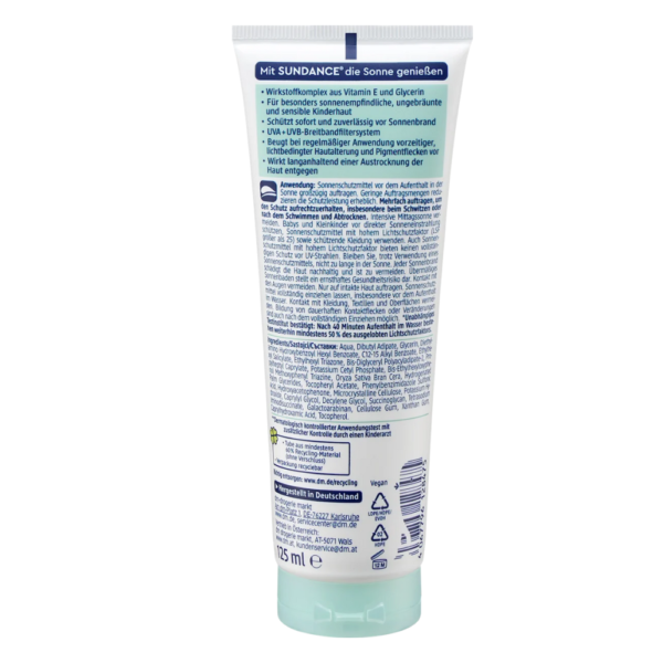 ⁦Sonnencreme Kids كريم واقي شمس للأطفال بمعامل حماية +50 - 100 مل⁩ - الصورة ⁦2⁩