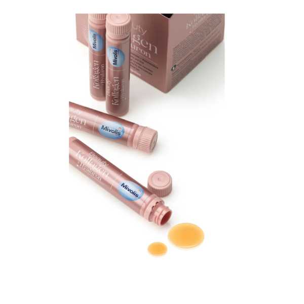 ⁦Beauty Kollagen + Hyaluron بيوتي كولاجين + حمض الهيالورونيك - أمبولات شرب، 20 قطعة، 500 مل - لدعم صحة البشرة والشعر والأظافر⁩ - الصورة ⁦3⁩