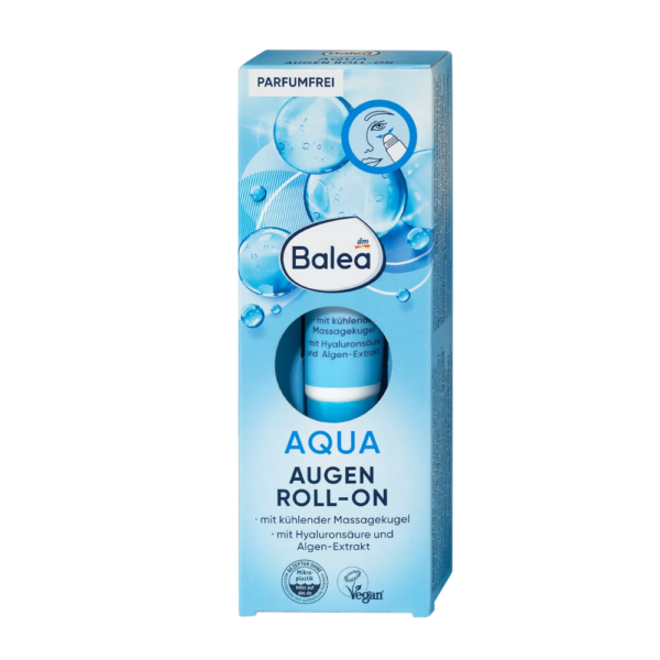⁦Balea Augencreme Aqua Augen Roll-On باليه أكوا رول أون مرطب ومنعش لمنطقة تحت العين - 15 مل⁩ - الصورة ⁦2⁩