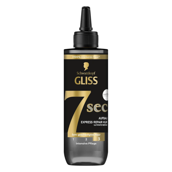 Schwarzkopf GLISS Haarkur 7sec Express-Repair شوارزكوف جليس - ماسك الشعر 7 ثواني للإصلاح الفوري، ألتيميت ريبير، 200 مل