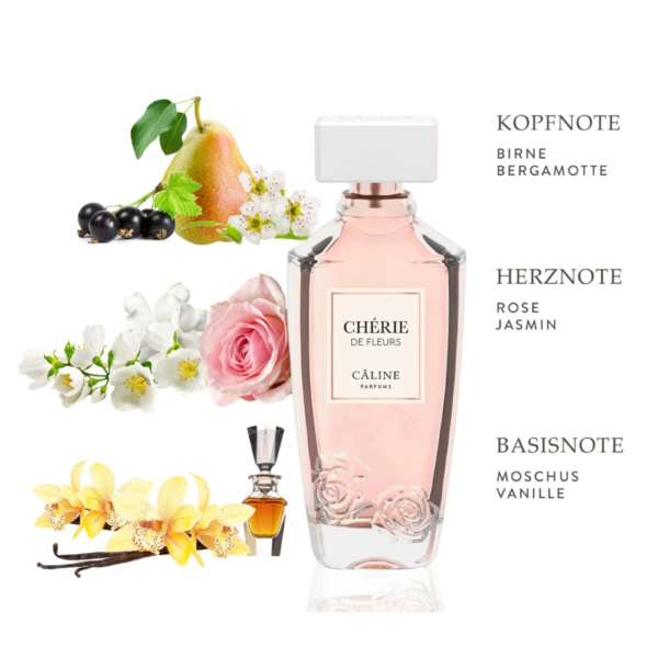 ⁦CÂLINE Chérie de fleurs Eau de Parfum كالين – حبيبة الزهور، عطر مركز (60 مل)⁩ - الصورة ⁦4⁩