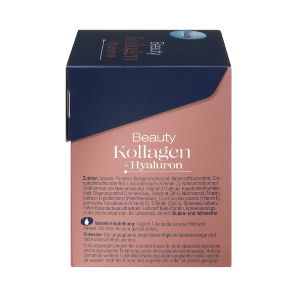 ⁦Beauty Kollagen + Hyaluron بيوتي كولاجين + حمض الهيالورونيك - أمبولات شرب، 20 قطعة، 500 مل - لدعم صحة البشرة والشعر والأظافر⁩ - الصورة ⁦4⁩
