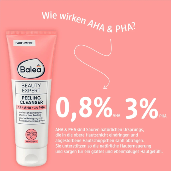 ⁦Balea Peeling Cleanser Beauty Expert باليه بيولينغ كلينزر بيوتي إكسبرت - منظف ومقشر للوجه 125 مل⁩ - الصورة ⁦4⁩